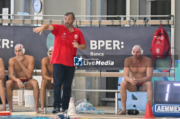 09/10/2024 - Alberto Angelini (Savona) Team Head Coach - RN SAVONA VS SABADELL - LEN CUP - CHAMPIONS LEAGUE - PALLANUOTO