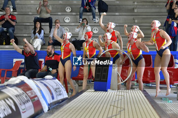 2024-04-06 - Exultation of Plebiscito's players during 
Antenore Plebiscito Padova vs Trieste Nuoto semifinal match of Final Six of Water Polo Italian Women's Cup on April 6, 2024 at Polo Natatorio Ostia in Rome, Italy

 - FINAL SIX - PLEBISCITO PADOVA VS PALLANUOTO TRIESTE - ITALIAN CUP WOMEN - WATERPOLO
