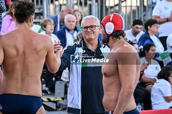 2024-07-04 - Alessandro Sandro Campagna Coach of Italy - SARDINIA CUP 2024 - ITALY VS GREECE - INTERNATIONALS - WATERPOLO