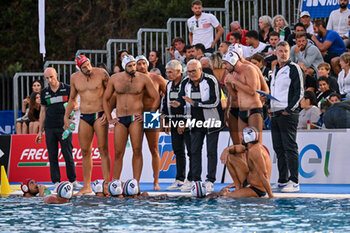 2024-07-04 - Alessandro Sandro Campagna Coach of Italy, Time Out - SARDINIA CUP 2024 - ITALY VS GREECE - INTERNATIONALS - WATERPOLO