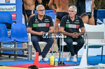 2024-07-05 - Alessandro Sandro Campagna Coach of Italy - SARDINIA CUP - SPAIN VS ITALY - INTERNATIONALS - WATERPOLO