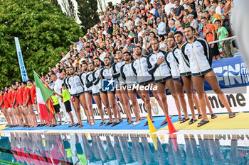 2024-07-05 - Italia Italy Inno - SARDINIA CUP - SPAIN VS ITALY - INTERNATIONALS - WATERPOLO