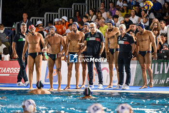 2024-07-05 - Alessandro Sandro Campagna Coach of Italy, Time Out - SARDINIA CUP - SPAIN VS ITALY - INTERNATIONALS - WATERPOLO