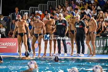 2024-07-05 - Alessandro Sandro Campagna Coach of Italy, Time Out - SARDINIA CUP - SPAIN VS ITALY - INTERNATIONALS - WATERPOLO