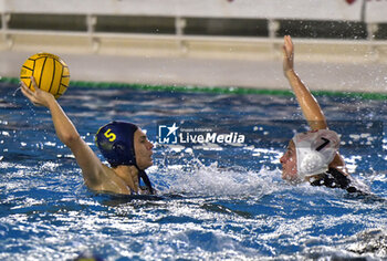 2024-11-16 - Carolina Marcialis Rapallo Nuoto and Domitilla Picozzi of SIS Roma - SIS Roma vs Rapallo Nuoto - Day 5 Water Polo Italian Women's Championship Serie A1 on November 16, 2024 at Polo Natatorio Ostia in Rome, Italy - SIS ROMA VS RAPALLO PN - SERIE A1 WOMEN - WATERPOLO