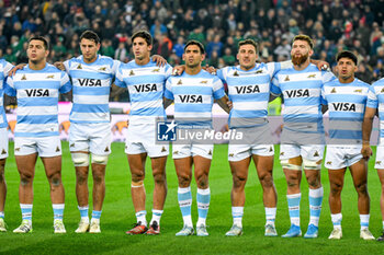 09/11/2024 - Argentina line-up during the national anthem - ITALY VS ARGENTINA - AUTUMN NATIONS SERIES - RUGBY