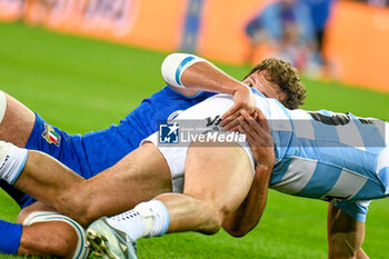 09/11/2024 - Italy's Michele Lamaro tackle - ITALY VS ARGENTINA - AUTUMN NATIONS SERIES - RUGBY