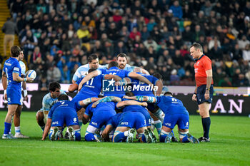 09/11/2024 - Teams are ready for the scrum - ITALY VS ARGENTINA - AUTUMN NATIONS SERIES - RUGBY