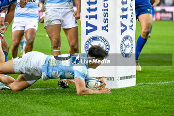 09/11/2024 - Argentina's Tomas Albornoz scores a try - ITALY VS ARGENTINA - AUTUMN NATIONS SERIES - RUGBY