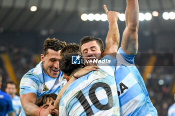 09/11/2024 - Happiness of Argentina players after Argentina's Tomas Albornoz scored a try - ITALY VS ARGENTINA - AUTUMN NATIONS SERIES - RUGBY