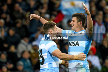 09/11/2024 - Argentina's Santiago Cordero celebrates after scoring a try - ITALY VS ARGENTINA - AUTUMN NATIONS SERIES - RUGBY