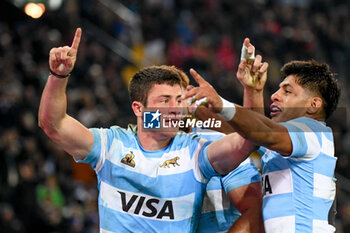 09/11/2024 - Argentina's Bautista Delguy celebrates after scoring a try - ITALY VS ARGENTINA - AUTUMN NATIONS SERIES - RUGBY