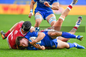 2024-11-17 - MATT GALLAGHER (Italy) - Tornike Jalagonia Georgia) - ITALY VS GEORGIA - AUTUMN NATIONS SERIES - RUGBY