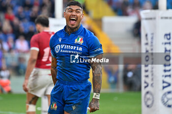 2024-11-17 - MONTANNA IOANE (Italy) celebrates after scoring a point - ITALY VS GEORGIA - AUTUMN NATIONS SERIES - RUGBY