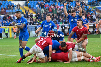 2024-11-17 - team Italy celebrates after scoring a point - ITALY VS GEORGIA - AUTUMN NATIONS SERIES - RUGBY