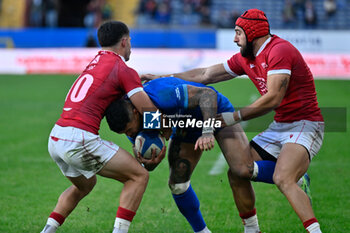 2024-11-17 - Luka Matkava (Georgia) - MONTANNA IOANE (Italy) - Akaki Tabutsaze (Georgia) - ITALY VS GEORGIA - AUTUMN NATIONS SERIES - RUGBY