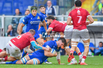 2024-11-17 - Giorgi Javakhia (Georgia) - DINO LAMB (Italy) - Giorgi Kveseladze (Georgia) - Giorgi Tsutskiridze (Georgia) - ITALY VS GEORGIA - AUTUMN NATIONS SERIES - RUGBY