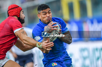 2024-11-17 - Akaki Tabutsaze (Georgia) - MONTANNA IOANE (Italy) - ITALY VS GEORGIA - AUTUMN NATIONS SERIES - RUGBY