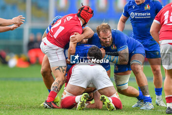 2024-11-17 - Gela Aprasidze (Georgia) - MIRCO SPAGNOLO (Italy) - NICCOLÒ CANNONE (Italy) - ITALY VS GEORGIA - AUTUMN NATIONS SERIES - RUGBY