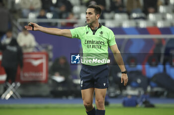 2024-11-09 - Referee Damian Schneider of Argentina during the Autumn Nations Series 2025 rugby union match between France and Japan on 9 November 2024 at Stade de France in Saint-Denis near Paris, France - RUGBY - AUTUMN NATIONS SERIES 2025 - FRANCE V JAPAN - AUTUMN NATIONS SERIES - RUGBY