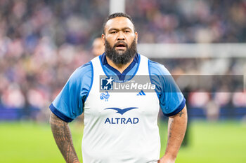 16/11/2024 - Uni Atonio of France warm up during the Autumn Nations Series 2024, rugby union match between France and New Zealand on 16 November 2024 at Stade de France in Saint-Denis near Paris, France - RUGBY - AUTUMN NATIONS SERIES 2024 - FRANCE V NEW ZEALAND - AUTUMN NATIONS SERIES - RUGBY