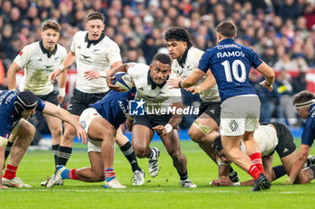 16/11/2024 - Sevu Reece of New Zealand during the Autumn Nations Series 2024, rugby union match between France and New Zealand on 16 November 2024 at Stade de France in Saint-Denis near Paris, France - RUGBY - AUTUMN NATIONS SERIES 2024 - FRANCE V NEW ZEALAND - AUTUMN NATIONS SERIES - RUGBY