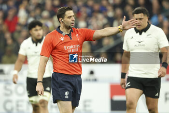 16/11/2024 - Referee Nika Amashukeli of Georgia during the Autumn Nations Series 2024 rugby union test match between France and New Zealand (All Blacks) on 16 November 2024 at Stade de France in Saint-Denis near Paris, France - RUGBY - AUTUMN NATIONS SERIES 2024 - FRANCE V NEW ZEALAND - AUTUMN NATIONS SERIES - RUGBY