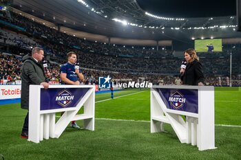 16/11/2024 - TF1 Tv after match with Antoine Dupont of France during the Autumn Nations Series 2024, rugby union match between France and New Zealand on 16 November 2024 at Stade de France in Saint-Denis near Paris, France - RUGBY - AUTUMN NATIONS SERIES 2024 - FRANCE V NEW ZEALAND - AUTUMN NATIONS SERIES - RUGBY