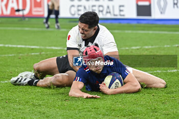 16/11/2024 - Louis Bielle-Biarrey scores a try during the Autumn Nations Series XV rugby match France VS New Zealand All Blacks at Stade de France in Saint Denis near Paris, on November 16 2024. Photo Victor Joly / DPPI - RUGBY - AUTUMN NATIONS SERIES 2024 - FRANCE V NEW ZEALAND - AUTUMN NATIONS SERIES - RUGBY