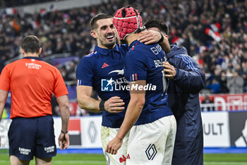 16/11/2024 - Thomas Ramos and Louis Bielle-Biarrey during the Autumn Nations Series XV rugby match France VS New Zealand All Blacks at Stade de France in Saint Denis near Paris, on November 16 2024. Photo Victor Joly / DPPI - RUGBY - AUTUMN NATIONS SERIES 2024 - FRANCE V NEW ZEALAND - AUTUMN NATIONS SERIES - RUGBY