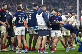 16/11/2024 - Antoine Dupont and Gregory Aldritt during the Autumn Nations Series XV rugby match France VS New Zealand All Blacks at Stade de France in Saint Denis near Paris, on November 16 2024. Photo Victor Joly / DPPI - RUGBY - AUTUMN NATIONS SERIES 2024 - FRANCE V NEW ZEALAND - AUTUMN NATIONS SERIES - RUGBY