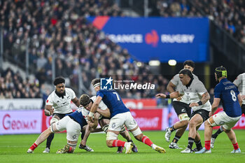 16/11/2024 - Scott Barrett and Peter Lakai during the Autumn Nations Series XV rugby match France VS New Zealand All Blacks at Stade de France in Saint Denis near Paris, on November 16 2024. Photo Victor Joly / DPPI - RUGBY - AUTUMN NATIONS SERIES 2024 - FRANCE V NEW ZEALAND - AUTUMN NATIONS SERIES - RUGBY