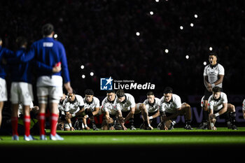 16/11/2024 - Players during the Kapa o Pango maori haka during the Autumn Nations Series XV rugby match France VS New Zealand All Blacks at Stade de France in Saint Denis near Paris, on November 16 2024. Photo Victor Joly / DPPI - RUGBY - AUTUMN NATIONS SERIES 2024 - FRANCE V NEW ZEALAND - AUTUMN NATIONS SERIES - RUGBY