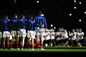 16/11/2024 - French players during the Kapa o Pango maori haka during the Autumn Nations Series XV rugby match France VS New Zealand All Blacks at Stade de France in Saint Denis near Paris, on November 16 2024. Photo Victor Joly / DPPI - RUGBY - AUTUMN NATIONS SERIES 2024 - FRANCE V NEW ZEALAND - AUTUMN NATIONS SERIES - RUGBY