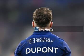 16/11/2024 - Antoine Dupont with his name flocked on the Adidas jersey and the Societe Generale bank logo during the Autumn Nations Series XV rugby match France VS New Zealand All Blacks at Stade de France in Saint Denis near Paris, on November 16 2024. Photo Victor Joly / DPPI - RUGBY - AUTUMN NATIONS SERIES 2024 - FRANCE V NEW ZEALAND - AUTUMN NATIONS SERIES - RUGBY