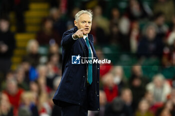 2024-11-17 - Coach Joe Schmidt of Australia during the 2024 Autumn Nations Series rugby union match between Wales and Australia on 17 November 2024 at Millenium Stadium in Cardiff, Wales - RUGBY - AUTUMN NATIONS SERIES 2024 - WALES V AUSTRALIA - AUTUMN NATIONS SERIES - RUGBY