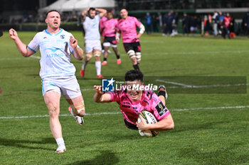 2024-01-20 - Try of Tomas Albornoz ( Benetton Rugby ) - BENETTON RUGBY VS MONTPELLIER HéRAULT RUGBY - CHALLENGE CUP - RUGBY