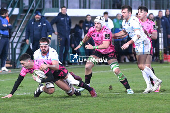 2024-01-20 - Choke tackle of Tomas Albortnoz ( Benetton Rugby ) - BENETTON RUGBY VS MONTPELLIER HéRAULT RUGBY - CHALLENGE CUP - RUGBY