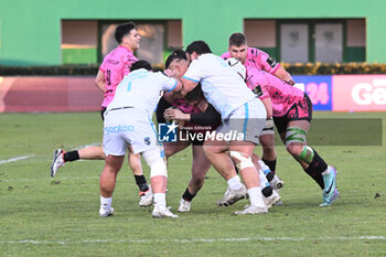 2024-01-20 - Tackle of Jacob Umaga ( Benetton Rugby ) - BENETTON RUGBY VS MONTPELLIER HéRAULT RUGBY - CHALLENGE CUP - RUGBY