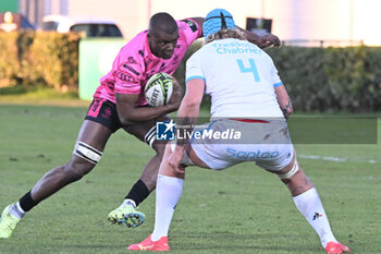 2024-01-20 - Get ready for an intense match as Alessandro Izekor ( Benetton Rugby ) and Bastien Chalureau go head to head( Montpellier Herault Rugby ) - BENETTON RUGBY VS MONTPELLIER HéRAULT RUGBY - CHALLENGE CUP - RUGBY