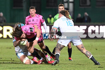 2024-01-20 - Chop tackle of Tiziano Pasquali ( Benetton Rugby ) - BENETTON RUGBY VS MONTPELLIER HéRAULT RUGBY - CHALLENGE CUP - RUGBY