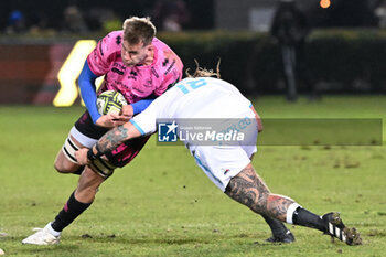 2024-01-20 - Chop tackle of Federico Ruza ( Benetton Rugby ) - BENETTON RUGBY VS MONTPELLIER HéRAULT RUGBY - CHALLENGE CUP - RUGBY