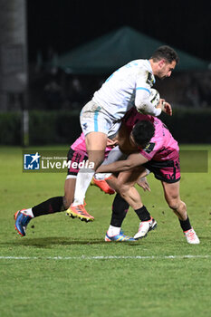 2024-01-20 - Chop tackle of Julien Tisseron ( Montpellier Herault Rugby ) - BENETTON RUGBY VS MONTPELLIER HéRAULT RUGBY - CHALLENGE CUP - RUGBY