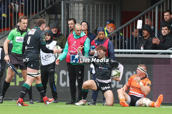2024-01-14 - Thomas Souverbie of Section Paloise during the EPCR Challenge Cup rugby union match between Toyota Cheetahs and Section Paloise (Pau) on January 14, 2024 at NRCA Amsterdam in Amsterdam, Netherlands - RUGBY - CHALLENGE CUP - CHEETAHS V PAU - CHALLENGE CUP - RUGBY
