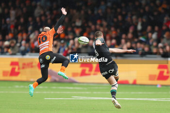 2024-01-14 - Jack Maddocks of Section Paloise and George Lourens of Toyota Cheetah's during the EPCR Challenge Cup rugby union match between Toyota Cheetahs and Section Paloise (Pau) on January 14, 2024 at NRCA Amsterdam in Amsterdam, Netherlands - RUGBY - CHALLENGE CUP - CHEETAHS V PAU - CHALLENGE CUP - RUGBY