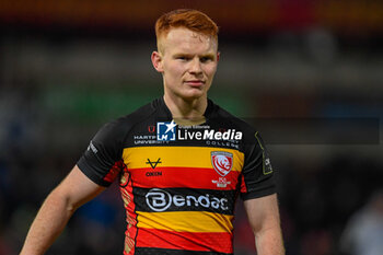 2024-01-19 - Gloucester Rugby Scrum Half Caolan Englefield during the European Rugby Challenge Cup, rugby union match between Gloucester Rugby and Castres Olympique on 19 January 2024 at the Kingsholm Stadium in Gloucester, England - RUGBY - CHALLENGE CUP - GLOUCESTER V CASTRES - CHALLENGE CUP - RUGBY