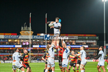 2024-01-19 - Castres Olympique Lock Gauthier Maravat during the European Rugby Challenge Cup, rugby union match between Gloucester Rugby and Castres Olympique on 19 January 2024 at the Kingsholm Stadium in Gloucester, England - RUGBY - CHALLENGE CUP - GLOUCESTER V CASTRES - CHALLENGE CUP - RUGBY