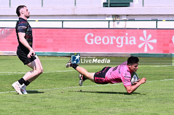 2024-04-14 - Try of Tomas Albornoz ( Benetton Rugby ) during EPCR CHALLENGE CUP game between BENETTON RUGBY and CONNACHT at Monigo Stadium, Italy on April 14, 2024 - BENETTON RUGBY VS CONNACTH RUGBY - CHALLENGE CUP - RUGBY