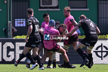 2024-04-14 - Actions of the game and players' images during EPCR CHALLENGE CUP game between BENETTON RUGBY and CONNACHT at Monigo Stadium, Italy on April 14, 2024 - BENETTON RUGBY VS CONNACTH RUGBY - CHALLENGE CUP - RUGBY