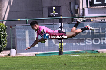 14/04/2024 - Try of Tomas Albornoz ( Benetton Rugby ) during EPCR CHALLENGE CUP game between BENETTON RUGBY and CONNACHT at Monigo Stadium, Italy on April 14, 2024 - BENETTON RUGBY VS CONNACTH RUGBY - CHALLENGE CUP - RUGBY